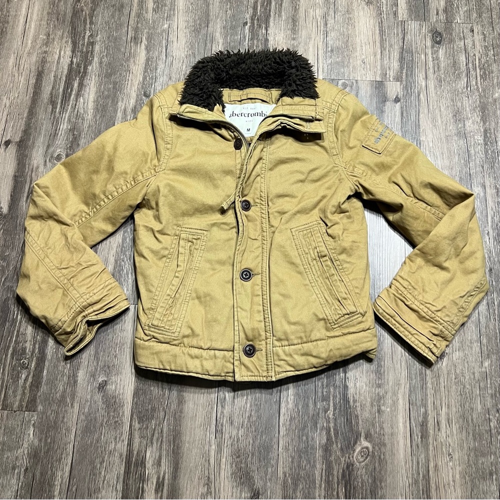 Abercrombie Kid’s Adirondack Faux Fur Sherpa Long Pile Lined Heavy Jacket Sz M